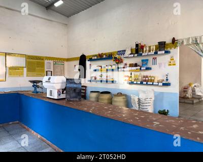 Ration book store architecture building, Cuba Stock Photo