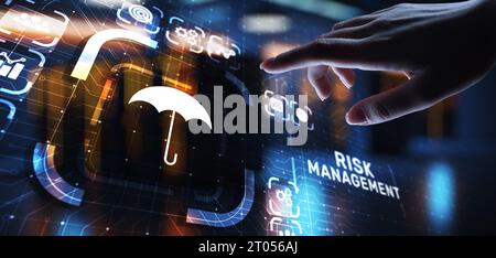 Risk management forecasting evaluation financial business concept on ...