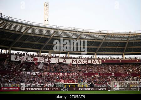 Fans of Torino FC in sector 'Curva Maratona' show their support prior tp  the Serie A football match between Torino FC and Hellas Verona FC Stock  Photo - Alamy