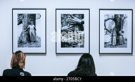 London, UK. 04th Oct, 2023. 'RE/SISTERS: A Lens on Gender and Ecology' is a new exhibition at Barbican Art Gallery that brings together the work of nearly 50 artists, surveying the relationship between gender and ecology through film, photography and installation. The exhibition runs until Jan 14th, 2024. Credit: Imageplotter/Alamy Live News Stock Photo