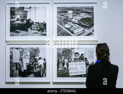 London, UK. 04th Oct, 2023. 'RE/SISTERS: A Lens on Gender and Ecology' is a new exhibition at Barbican Art Gallery that brings together the work of nearly 50 artists, surveying the relationship between gender and ecology through film, photography and installation. The exhibition runs until Jan 14th, 2024. Credit: Imageplotter/Alamy Live News Stock Photo