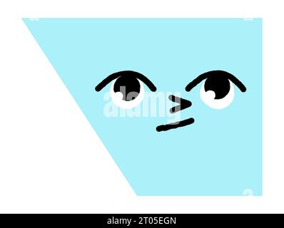 Trapezoid geometric figure vector illustration Stock Vector