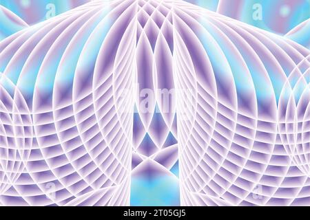 vertical horizontal 3d optical illusion illustrated abstract and wavy style with background design Stock Vector