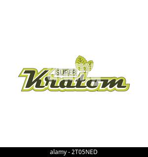 super kratom logo design vector Stock Vector