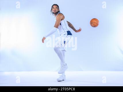 Sept 29, 2023: Dallas Mavericks guard Jaden Hardy #1 poses during the Dallas Mavericks Media Day held at the American Airlines Center in Dallas, TX Albert Pena / Cal Sport Media Stock Photo