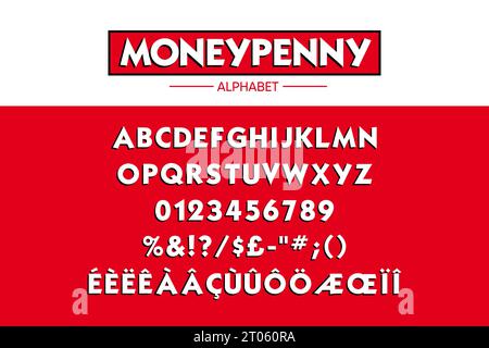 This vector alphabet is perfect for parodies or memes of the famous board game Stock Vector