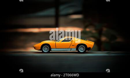 Diecast car photography, toy car, 1.36 size Stock Photo