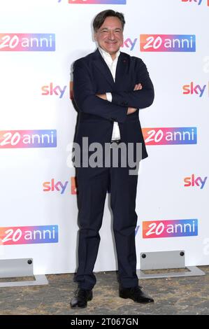 Fabio Caressa beim Photocall 'Sky 20 anni / Sky 20 Jahre' im Terme di Diocleziano. Rom, 03.10.2023 Stock Photo