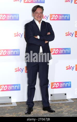 Fabio Caressa beim Photocall 'Sky 20 anni / Sky 20 Jahre' im Terme di Diocleziano. Rom, 03.10.2023 Stock Photo