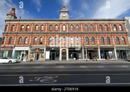 994 Heritage building from AD 1888, southeastern corner of Brunswick and Greeves Streets, Fitzroy suburb. Melbourne-Australia. Stock Photo