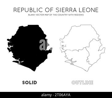 Sierra Leone political map of administrative divisions - provinces and ...
