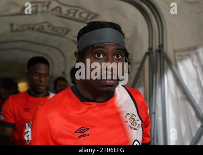 Luton Town's Pelly Ruddock Mpanzu during the Premier League match at Kenilworth Road, Luton. Picture date: Tuesday October 3, 2023. Stock Photo