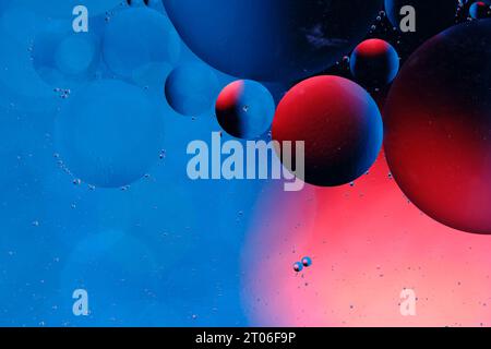 Abstract multicolored background with oil circles on water surface Stock Photo