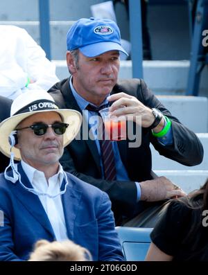 Flushing, United States Of America. 09th Sep, 2012. NEW YORK, NY - SEPTEMBER 09: Kevin Spacey attends Day fourteen of the 2012 US Open at USTA Billie Jean King National Tennis Center on September 8, 2012 in the Flushing neighborhood of the Queens borough of New York City. ( Credit: Storms Media Group/Alamy Live News Stock Photo