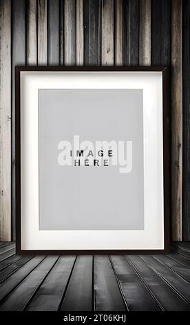 Interior setting with Aspect Ratio 4:5 photo frame mockup Stock Photo