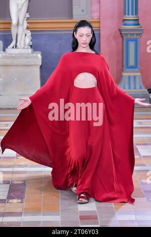 Sora Choi walks on the runway during the Fendi Ready To Wear Fashion show  during Milan Fashion Week Fall/Winter 2019 held in Milan, Italy on February  21, 2019. (Photo by Jonas Gustavsson/Sipa
