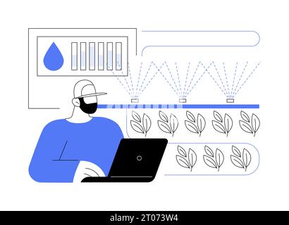 Drip irrigation system abstract concept vector illustration Stock ...