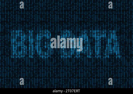 Subliminal message "Big data" hidden in binary code. Stock Photo