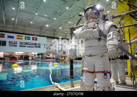 Houston, Texas, USA. 31st Jan, 2023. Crew-8 astronaut MIKE BARRATT in ISS EVA Maintenance 4 suited run at NBL. Credit: NASA/ZUMA Press Wire/ZUMAPRESS.com/Alamy Live News Stock Photo