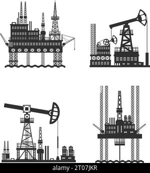 Oil barrel flat white icons on round color backgrounds Stock Vector ...