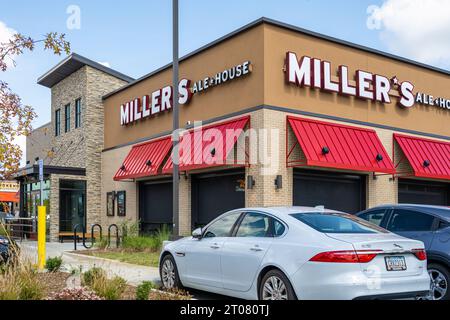 Miller's Ale House casual dining restaurant and sports bar in Snellville, Georgia. (USA) Stock Photo