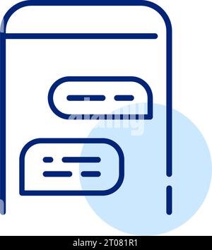Mobile phone messenger app. Pixel perfect icon Stock Vector