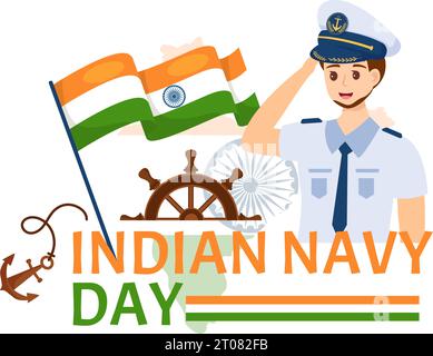 Hand Drawn Flat Indian Navy Day Stock Vector (Royalty Free) 2082526924 |  Shutterstock