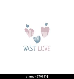 Abstract love logo forming a letter. Stock Vector