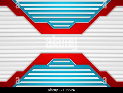 Bright technology geometric abstract background. Vector striped graphic art design Stock Vector