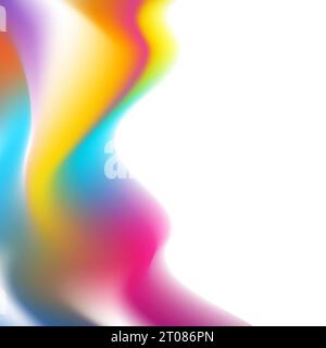 Abstract colorful liquid smooth wave shiny vector background Stock Vector
