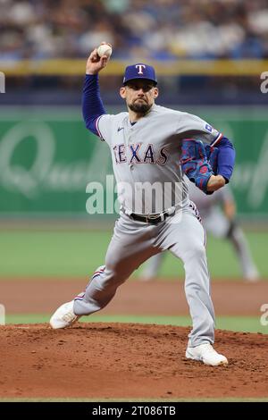 Texas Rangers Starting Pitcher Nathan Eovaldi Prepares To Throw Against ...