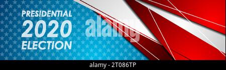 USA Presidential Election 2020 abstract background. Vector american banner design Stock Vector
