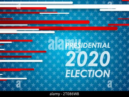 USA Presidential Election 2020 abstract geometric background. Vector american design Stock Vector
