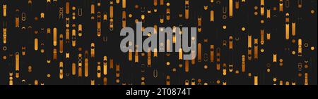 Bronze and black minimal geometric abstract background. Vector banner design Stock Vector