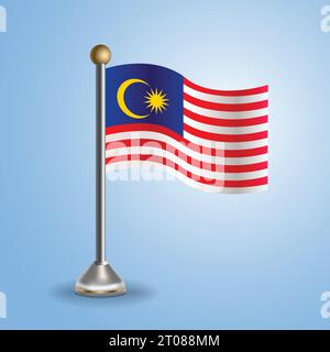 State table flag of Malaysia. National symbol, vector illustration Stock Vector