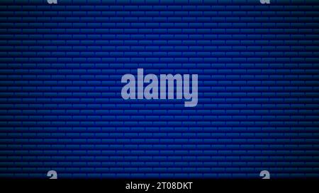 Dark Blue Brick Wall Pattern. Abstract background design template Stock Vector