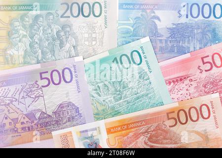 Jamaican money - dollar a business background Stock Photo