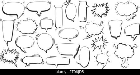 Illustrations of comic style speech bubbles Stock Vector Image & Art ...