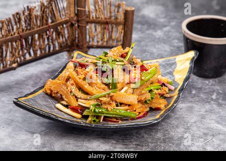 Stir Fried Shredded beef tripe Stock Photo