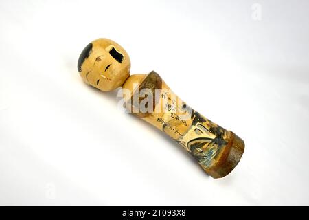 Kokeshi is a handmade wooden Japanese doll Stock Photo