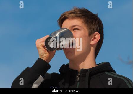 Andreas Wellinger Privataufnahmen in Val di Fiemme, Italien am 27.02.2013 Stock Photo