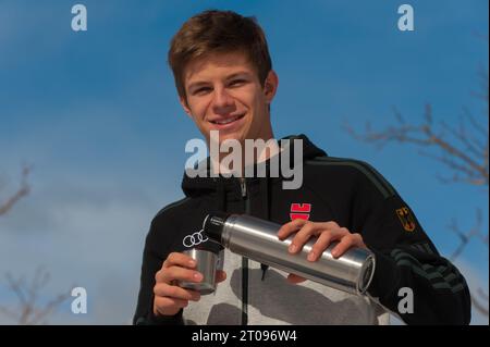 Andreas Wellinger Privataufnahmen in Val di Fiemme, Italien am 27.02.2013 Stock Photo