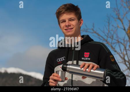 Andreas Wellinger Privataufnahmen in Val di Fiemme, Italien am 27.02.2013 Stock Photo