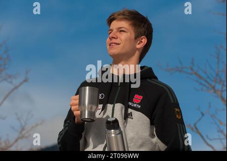 Andreas Wellinger Privataufnahmen in Val di Fiemme, Italien am 27.02.2013 Stock Photo