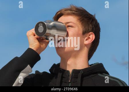 Andreas Wellinger Privataufnahmen in Val di Fiemme, Italien am 27.02.2013 Stock Photo