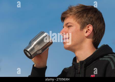 Andreas Wellinger Privataufnahmen in Val di Fiemme, Italien am 27.02.2013 Stock Photo