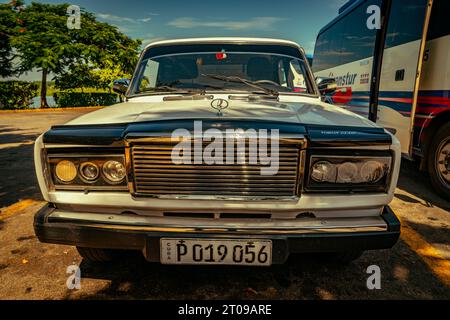 Giron, Cuba - Old soviet Lada Zhiguli VAZ-2105 car Stock Photo