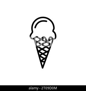 Ice-cream Icon Line. Food and dessert concept. Vector illustration symbol element for web design and apps Stock Vector