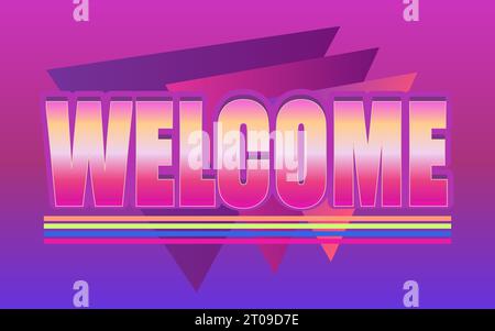 welcome text logo vector creative company icon design template modern ...