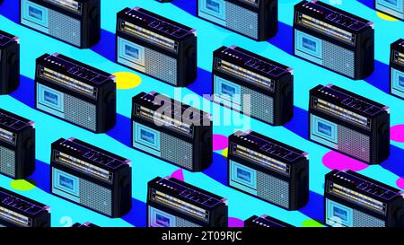 3D illustration Background for advertising and wallpaper in retro Pattern and pop art scene. 3D rendering in decorative concept. Stock Photo